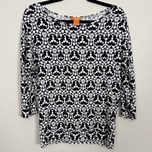 Joe Fresh Blouse Women XSmall Geometric Kaleidoscope Modern Stretchy Casual Soft